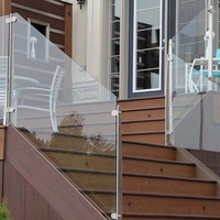 Système de balustrade en verre et aluminium de qualité professionnelle avec rail supérieur pour balcon d'appartement, résistant aux intempéries et à la corrosion