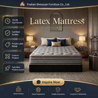 Matelas en latex pur 100% du Vietnam, taille personnalisée, emballé en rouleau, fabricant de matelas OEM ODM