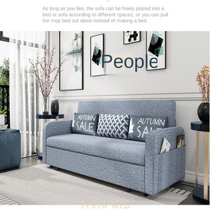 C80 أريكة سرير قابلة للطي بتصميم عصري متعددة الوظائف، خيارات 1.8 و 1.5 متر لغرف المعيشة في الشقق الصغيرة، مع إطار معدني - Product Image 3