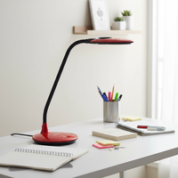 Lámpara de Escritorio LED Moderna de 3 Niveles de Intensidad con Sensor, Lupa Integrada Flexible y Pequeña, Lámpara de Lectura para el Cuidado de los Ojos