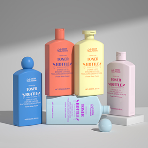Contenitori Vuoti <span class=keywords><strong>Biodegradabili</strong></span> in PET da 350ml, Quadrati e Piatti, per Shampoo, Lozione e Crema Viso, con Pompa e Colore Personalizzato - Product Image 3