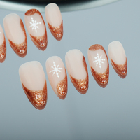Uñas artificiales hechas a mano, estilo veraniego minimalista francés pintado a mano, alta calidad reutilizable fábrica al por mayor.
