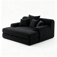 Canapé modulaire en velours côtelé, chaise longue à assise profonde, canapé paresseux effet nuage, mousse HR haute densité, canapé-lit convertible avec oreillers