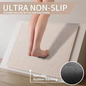 Tapis de cuisine Sally rectangulaire antidérapant, lavable, absorbant l'huile, couleur unie, pour restaurant et cuisine - Product Image 5