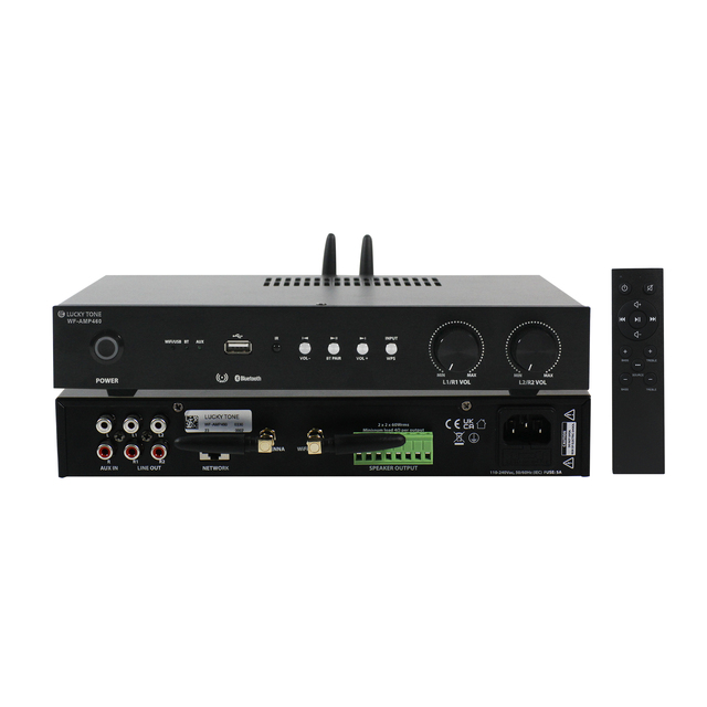 4-CHANNEL WIFI & BLUETOOTH Compact Smart Multi-room Audio Amplifier with USB and AUX Inputs