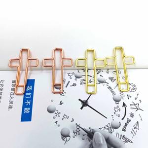 Clips Metálicos en Forma de Cruz de 50 mm, Color Oro Rosa, Organizador Creativo de Documentos de Oficina, Origen Yiwu - Product Image 3