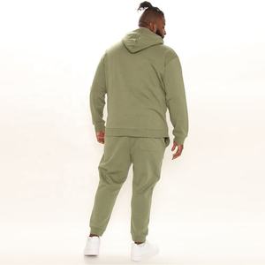 Survêtements de sport pour hommes vierges de marque biologique lourde 100% coton formation Jogging porter deux pièces ensemble survêtements hommes - Product Image 3