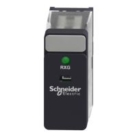 Relais de puissance RXG13B7, bobine 24V AC, capacité de commutation 10A, SPDT, contacts en argent, série Harmony Relay RXG.