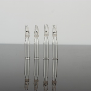 Produits chauds Verre clair 5x29mm <span class=keywords><strong>Insert</strong></span> Base conique en verre transparent avec Polyspring - Product Image 5