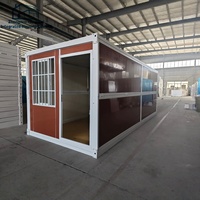 ZN Maison Conteneur Pliante à Installation Rapide, Abri d'Urgence, Maison Préfabriquée Pliable pour Clinique de Secours en Cas de Catastrophe