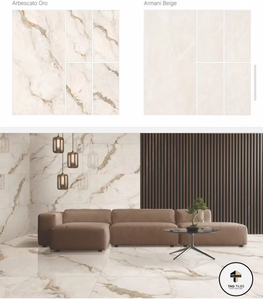 Baldosas de Cerámica Brillante Antideslizantes de 600x1200mm, Resistentes a Ácidos y al Desgaste, para Interiores Modernos de Villas - Product Image 2