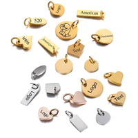 Pendentif personnalisé en acier inoxydable avec texte, logo ou nom, breloque extenseur pour collier ou bracelet, bijou DIY pour animaux de compagnie