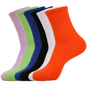 <span class=keywords><strong>Calcetines</strong></span> Deportivos de Media Pantorrilla para Mujer, Transpirables, de Algodón Peinado, Color Sólido, Anti-Rozaduras, Absorbentes de Sudor, para Correr - Product Image 5