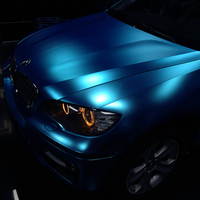 Emballage vinylique bleu foncé pour Automobile, perle mate en vinyle métallique