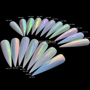 NH Series Hot Sale Chrome Mirror Aurora Mermaid Rainbow Nail Pigment Powder