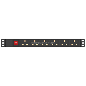 Unité de distribution d'alimentation (PDU) 1U 19 pouces, 6 voies, modulaire, 10 ampères, avec options de prises UK pour armoire réseau de centre de données - Product Image 2
