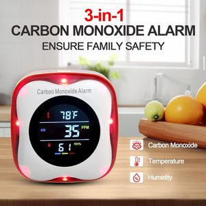 4-in-1 Plug-in co & gas tự nhiên Detector với Temp/độ ẩm cảm biến, màn hình LCD, bằng giọng nói/ánh sáng báo động cho nhà/văn phòng/khách sạn - Product Image 4