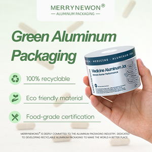 Portable <b>Small</b> Capacity Aluminum Pill <b>Jar</b> for Vitamin Packaging Airtight Aluminum Tin Capsule Storage Container - Product Image 2