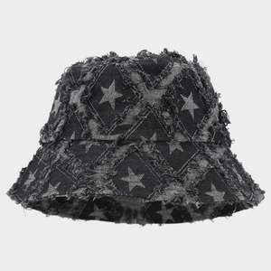 Chapeau Bob en Jean Tendance pour Femme avec Bords Effilochés et Motif Étoile – Idéal pour l'Été et les Voyages en Extérieur - Product Image 6
