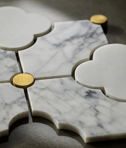 Mosaico de azulejos de vidrio con forma cuadrada de mármol biselado para salpicadero, decoración de <span class=keywords><strong>pared</strong></span> y suelo - Product Image 3