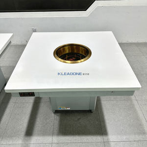 Kleadone phong cách hiện đại bằng đá cẩm thạch trắng lẩu bảng nhà hàng hút thuốc ít bàn ăn thiết lập 4 ghế bếp điện cảm ứng - Product Image 3