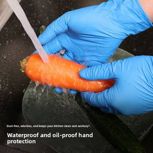 Высокоэластичные черные одноразовые перчатки, одноразовые нитриловые перчатки, одноразовые защитные перчатки - Product Image 6