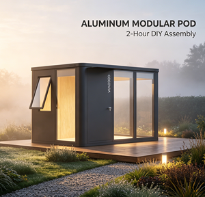 บ้านสวนสำเร็จรูปดีไซน์ทันสมัย Cocovia |   โรงเก็บของกลางแจ้งแบบประกอบเองและบ้านสำเร็จรูปแบบโมดูลาร์ กันน้ำ เป็นมิตรกับสิ่งแวดล้อม สำหรับสวนหลังบ้าน - Product Image 1