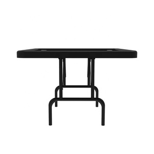 Table de <span class=keywords><strong>Blackjack</strong></span> pliable de qualité professionnelle YH <span class=keywords><strong>Casino</strong></span>, 4 joueurs, carrée, haute vitesse, feutre noir, avec porte-gobelet - Product Image 6
