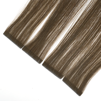 Extensions de cheveux russes Remy professionnels, bruns foncés, invisibles, à bandes adhésives, longue durée, cheveux bruts, fournis directement par l'usine