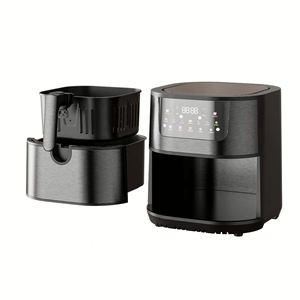 Friteuse à air chaud sans huile en acier inoxydable 4,5L 6L 8L 15L, la meilleure selon Consumer Reports, mini-four sans huile, comme vu à la télévision - Product Image 3