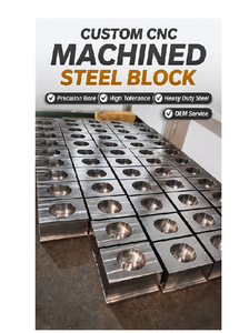 Bloc métallique usiné CNC de précision OEM avec surface en acier inoxydable poli, composants de moule sur mesure pour usage industriel - Product Image 6