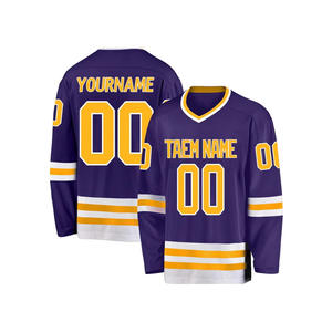 クロスボーダー ヨーロッパ アメリカ向け 新品 長袖 イエローダック アイスホッケー アメリカンラグビー メンズTシャツ 400g+生地 - Product Image 1