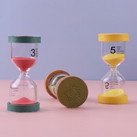 Minuteur de sable éducatif en forme de fruits colorés personnalisés pour l'apprentissage et la relaxation des enfants