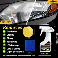 Kit de Restauration de Phares de Voiture Astree 180ml Anti-Oxydation Réparation des Rayures Protection UV Nettoyant pour Lentilles OEM