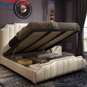 เตียงคู่ขนาดคิงไซส์สำหรับเฟอร์นิเจอร์ห้องนอนบ้านไฟหรูหราดีไซน์ใหม่ล่าสุด - Product Image 4