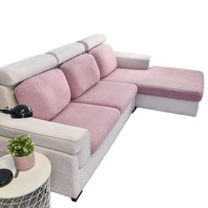 Fundas de sofá en forma de L, 6 asientos, Diván, elásticas, de terciopelo - Product Image 6