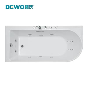 Petite baignoire en acrylique pour salle de bain intérieure, appartement, hôtel, villa, bain relaxant, coin romantique, autoportante, à nervures - Product Image 2