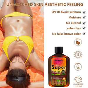 Bronceador de <span class=keywords><strong>playa</strong></span> Hidratante Bronceado DE LA PIEL Aceite de bronceado personalizado Etiqueta privada con guante gratis Alta calidad Cuerpo Cara Aceite de bronceado solar SPF - Product Image 3