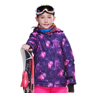 Chaqueta de Esquí para Niños, con Capucha, Cierre, Estampado Invernal, Cálida, Resistente al Viento y al Agua, para Snowboard - Product Image 5