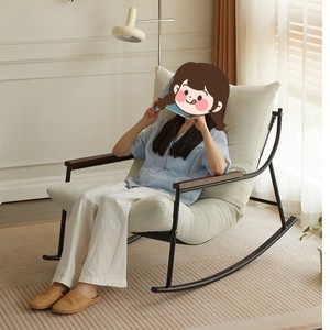 Fauteuil à bascule rétro, fauteuil inclinable individuel, canapé relaxant, chaise balançoire pour salon et balcon - Product Image 3
