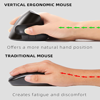 Mouse Gaming PC Laptop JERTECH JR321, DPI Adjustable, 6D, Ergonomis, Wireless 2.4G, Vertikal