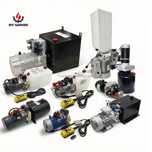 Unité de puissance hydraulique électrique AC 220V 380V avec électrovanne à double action et réservoir en acier bleu pour pont élévateur automobile et applications industrielles - Product Image 3