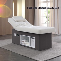 Table de massage électrique de luxe haut de gamme à 4 moteurs, pliable, en bois, avec éponge haute densité, design moderne, pour salon - Vente chaude
