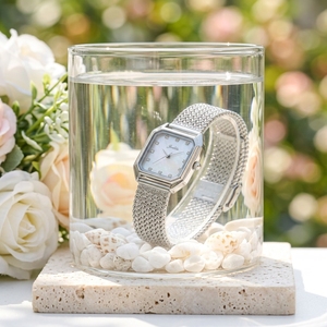 <span class=keywords><strong>Montre</strong></span>-Bracelet à <span class=keywords><strong>Quartz</strong></span> Scottie 9755 de Luxe en Acier Inoxydable avec Verre Minéral pour <span class=keywords><strong>Femme</strong></span> - Product Image 2
