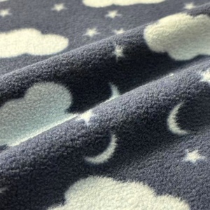 Venda de fábrica Malha Soft 190Gsm Dois Lados Escovado Um Lado Anti Pill Personalizado Impresso Tecido Polar para Cobertor De Vestuário - Product Image 2