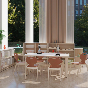 Juego de Muebles Interactivos para Jardín de Infancia Montessori, Muebles de Madera para Preescolar, Guardería, Aula, Mesa y Sillas - Product Image 3