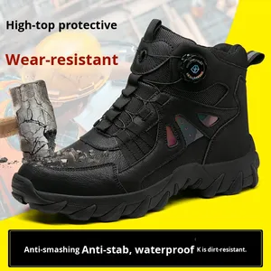 <b>Work</b> Safety <b>Shoes</b> Smash-proof and Puncture-proof Sports Safety <b>Shoes</b> <b>Men</b> Outdoor Mountaineering Wear-resistant Steel Boots - Product Image 3
