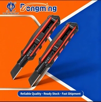 Couteau utilitaire rétractable Dongming, lame de 18 mm, poignée en plastique antidérapante, coupe-carton pour le découpage de cartons et de papier en entrepôt