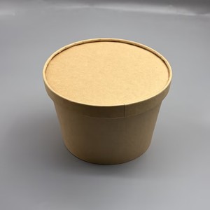 Bol alimentaire en papier kraft pour la restauration commerciale, biodégradable, impression personnalisée, micro-ondable, bol à salade à emporter - Product Image 1