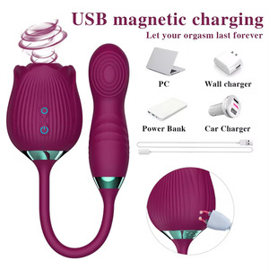 Vibratore a Forma di Rosa per Donne, Giocattolo Sessuale per Adulti di Alta Qualità a Basso Prezzo, Stimolatore per Seno - Product Image 6